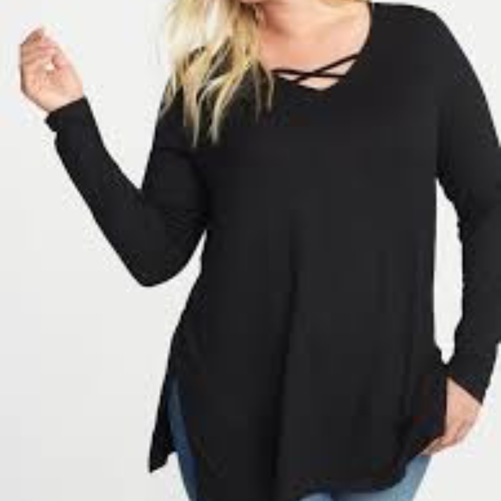 Old Navy Knit Lattice-Neck Tunic